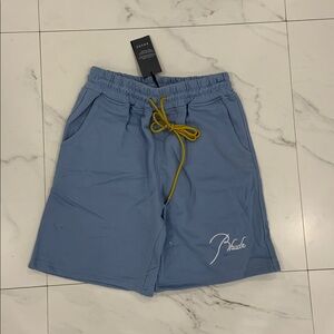 Rhude Blue Shorts White Logo Men’s Size Large